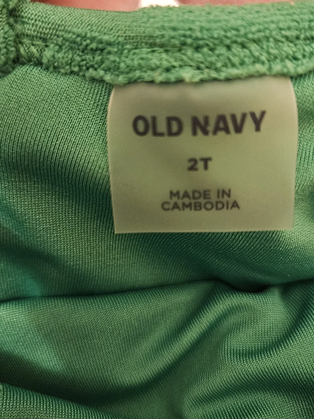 Old Navy Green One-Shoulder Floral Texture One-Piece Old Navy Toddler Girls 2T